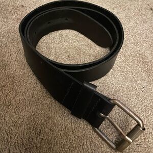 Classic Black Belt with Silver Buckle